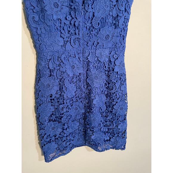 J. Crew Blue Crochet‎ Lace Sleeveless Sheath Dress Size 4 - Picture 6 of 9